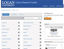 Tablet Screenshot of libguides.logan.edu